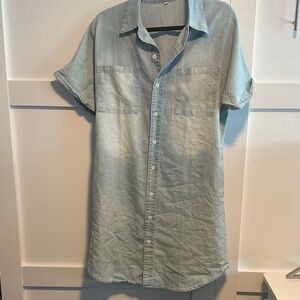 Women’s Light Blue Casual Shirt Denim Dress, never worn!
